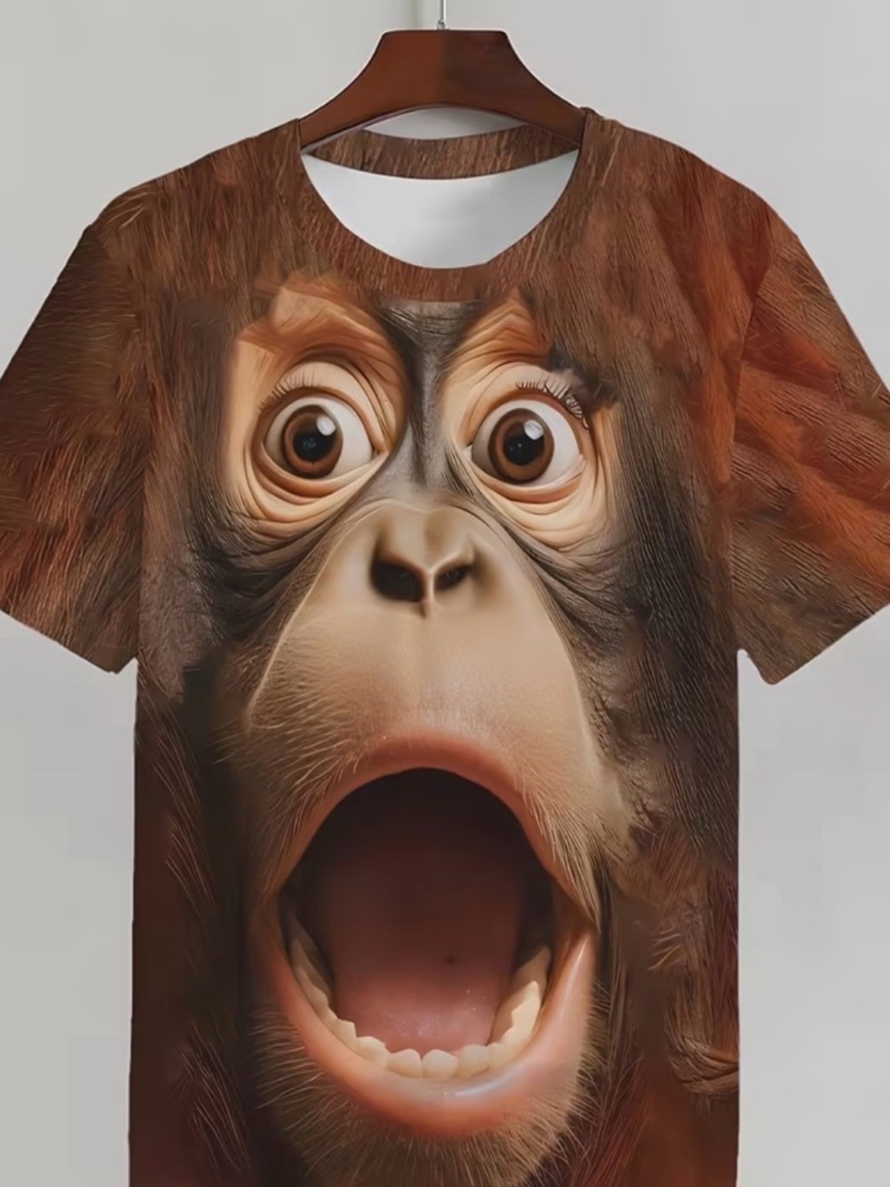 Mens Graphic Monkey Face T-Shirt - 2x